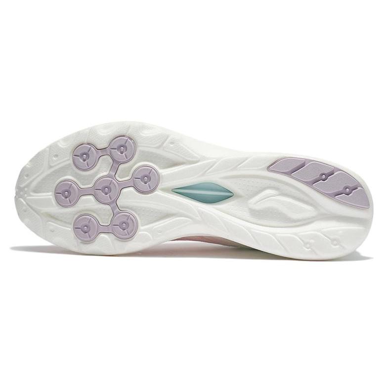 Li Ning Slip Resistant, Breathable, Lightweight Low top Casual Running Shoes Women's Pink Blue ARSU082-1