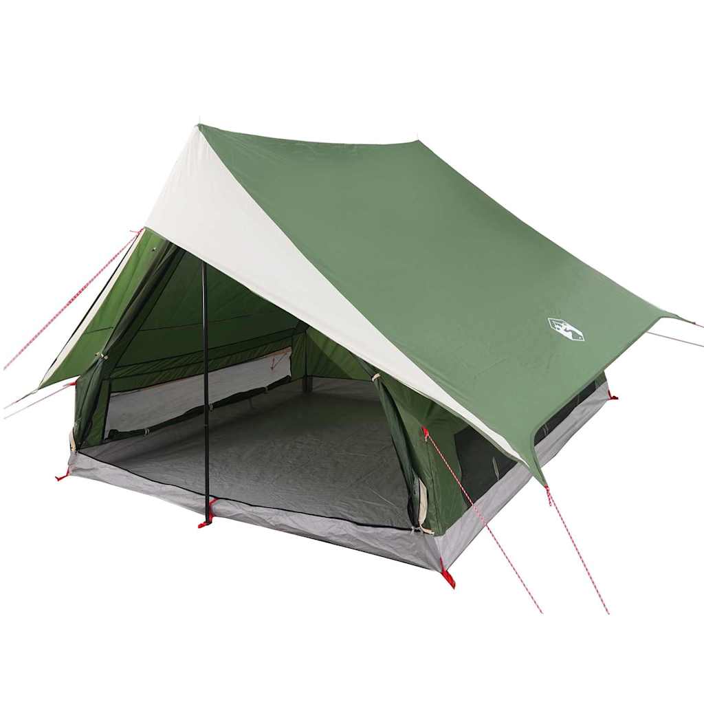 Family Tent with Roof Green and White 256 X 256 X 185 Cm