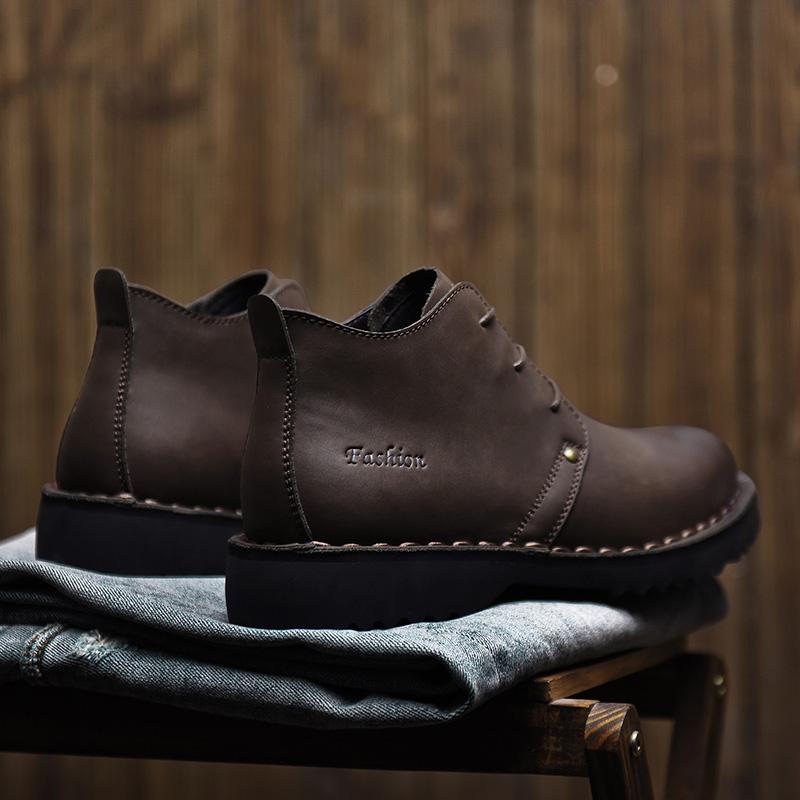 Buty robocze Golden Sapling dla mężczyzn, retro skórzane buty, wygodne platformy, płaskie buty rekreacyjne, klasyczne, outdoorowe, rekreacyjne, męskie buty