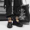 Casual thick soled men's boots Fashionable street style Daily office outdoor  party Walking Youth Adult Classic Black Shoes