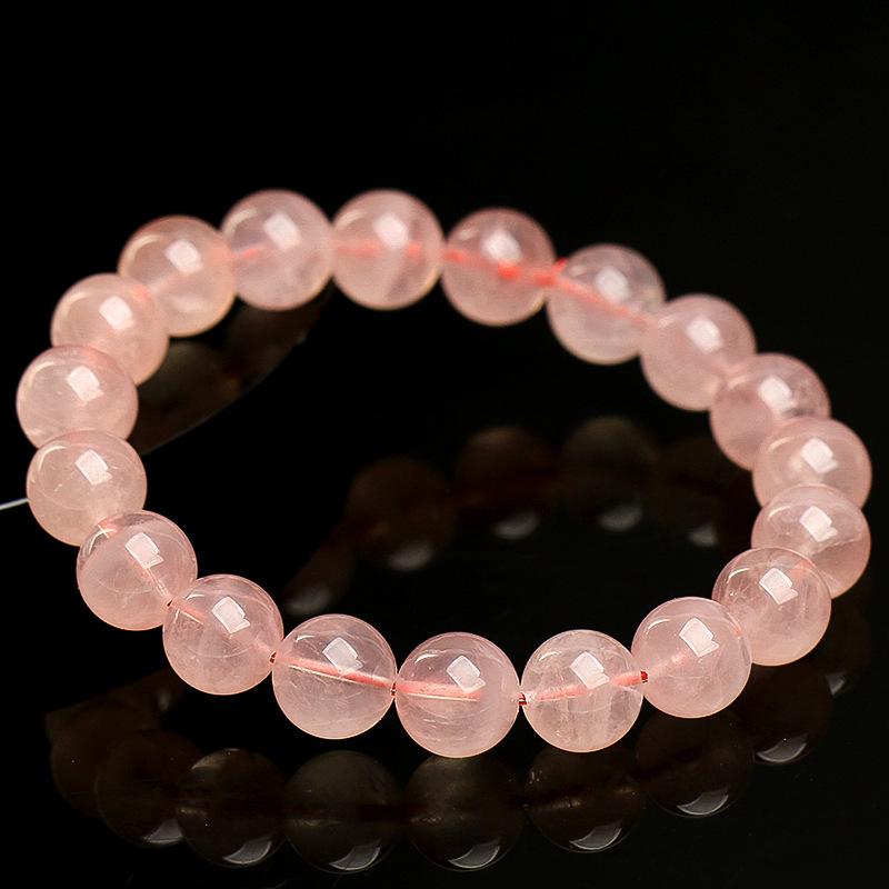 7A Grade Rose Quartz Grapefruit Bead Moisturizing Pink Crystal Bracelet