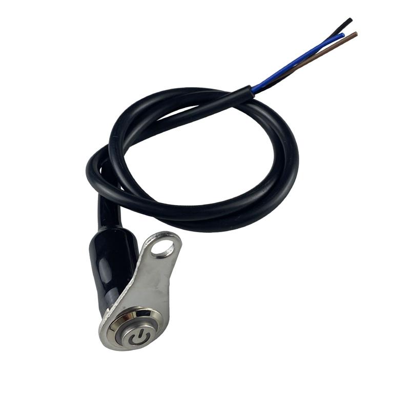 LED Motorcycle Switch ON+OFF Handlebar Mount Aluminum Alloy Waterproof 12V Fog Light Lamps Motorbike Horn Push Button Switch