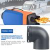 L-förmiger Auto-Luftrohr-Auslassverbinder 60/75mm Luftrohr-Winkel-Auslassverbinder Geeignet für Diesel-Standheizung