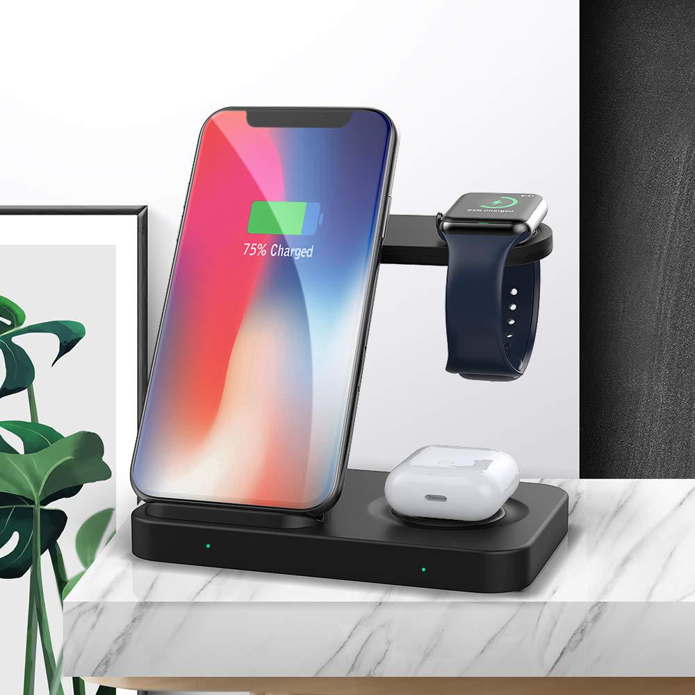 Buy 15W Qi Wireless Charger For Samsung iPhone 5 In 1 Charge Station For iWatch  Galaxy Watch Gear Buds Airpods Pro at affordable prices — free shipping,  real reviews with photos — Joom