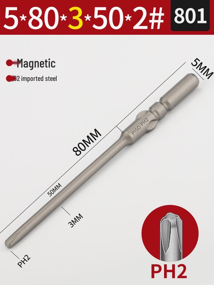 Imported S2 Steel 5mm Magnetic Electric Screwdriver Bits (801/800), 101-Piece Set