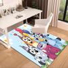Bluey Friends Adventure Area Rug Office Rug, Chair Rug, Decor Carpet Livingroom Bedroom Mat, Large Size Fan Gifts Christmas Gifts