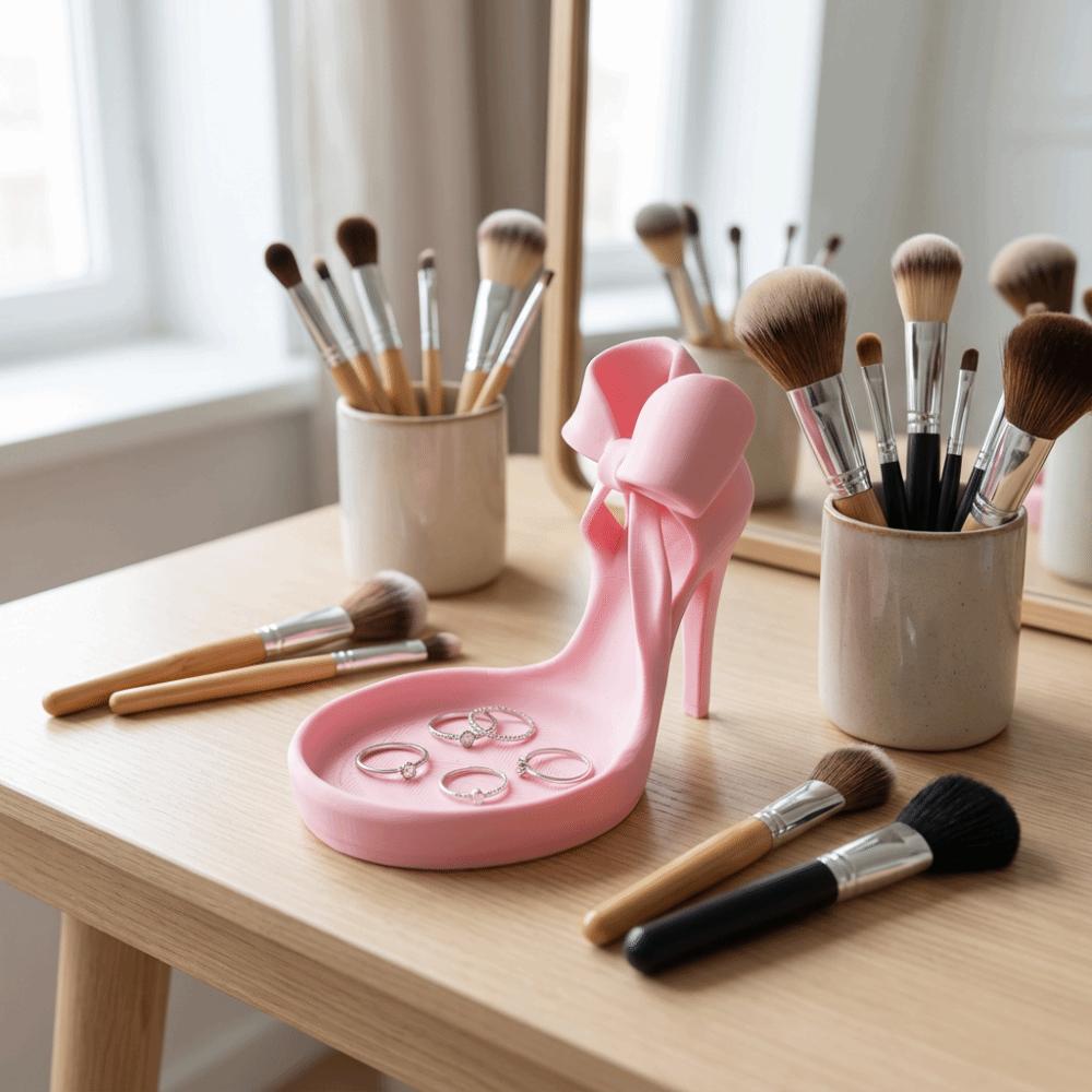 3D Printed High Heel Jewelry Tray INS Jewelry Storage Tray Fun Mini Key Stand  Home Ornaments