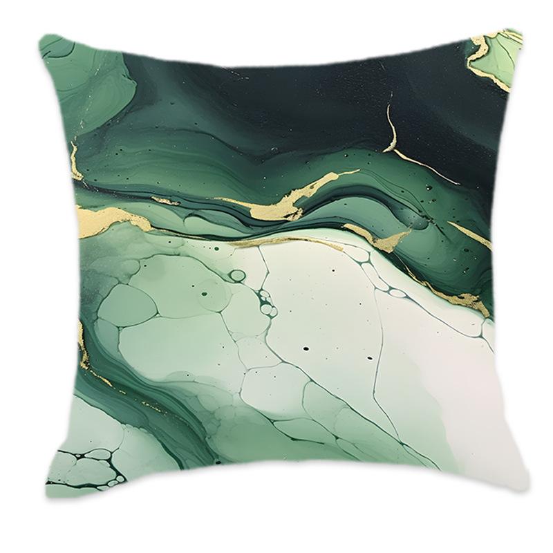 New Green Marble Gilt Series Pillows, Comfortable and Soft, Car Home, Bedroom, Bedside Pillows, Cushions