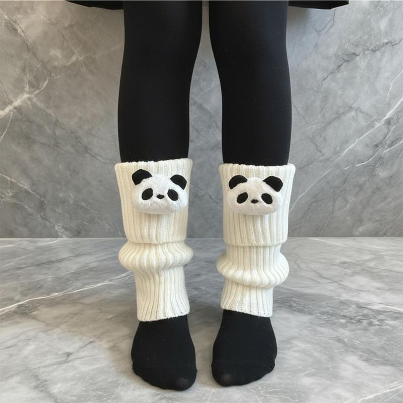 Stacked Crew Socks Japanese Lovely Design Nonslip Ribbed Leg Warmers For School Uniforms And Fashion