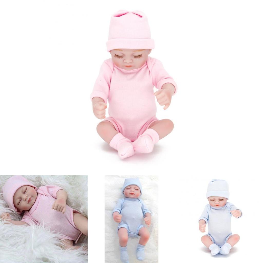 Baby Doll Miniature Realistic Waterproof Silicone And Cloth For Bathtime Play