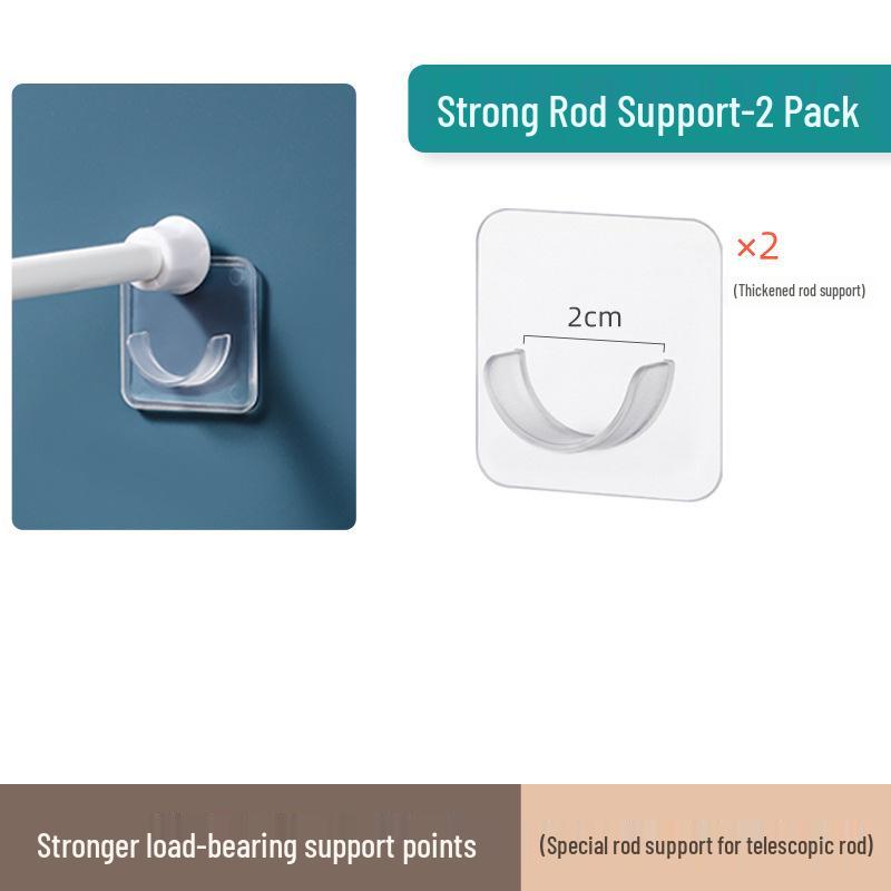 

Белый телескопический карниз без сверления и набор крючков для кухни, ванной комнаты или шкафа