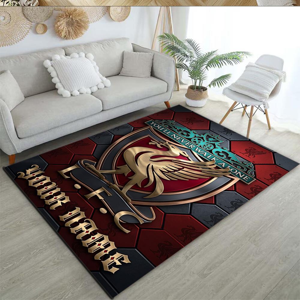 Liverpool Fc Customized Name Area Rug Design For Study Room Dining Room Outdoor Kitchen Antislip Carpet Office Home Decor Birthdaychristmas Gift