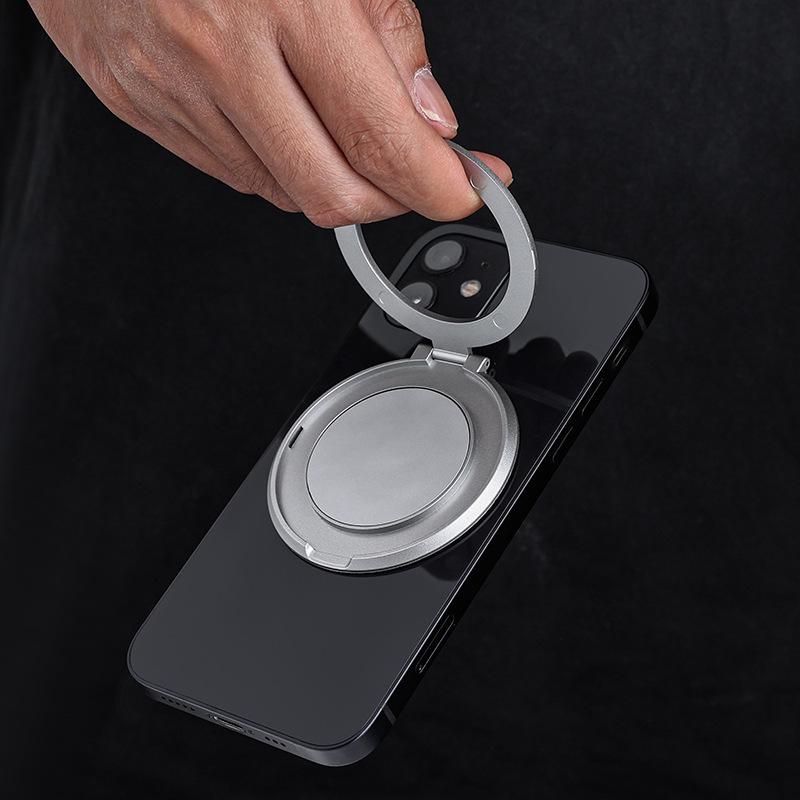 Portable Rotating Back Sticker Phone Stand with Finger Ring