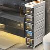 Narrow Toilet Storage Cabinet 4/5 Tier Waterproof Closestool Crevice Rack Narrow Organizer Rack Shelves Bathroom Crevice Cabinet