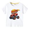 Blaze and the Monster Machines T-Shirt Kids  Summer Cartoon Character Print Tee Cotton Short Sleeve Casual Top Gift for Children