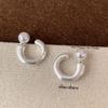 Trendy Design Pearl Irregular Stud Earrings For Women Fashion Round Geometric Earrings Casual Party Jewelry Accessories Gifts