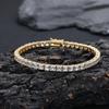 Geometric Zirconia Tennis Chain Necklace Men Women Retro Style 2026 Copper Plated Gold