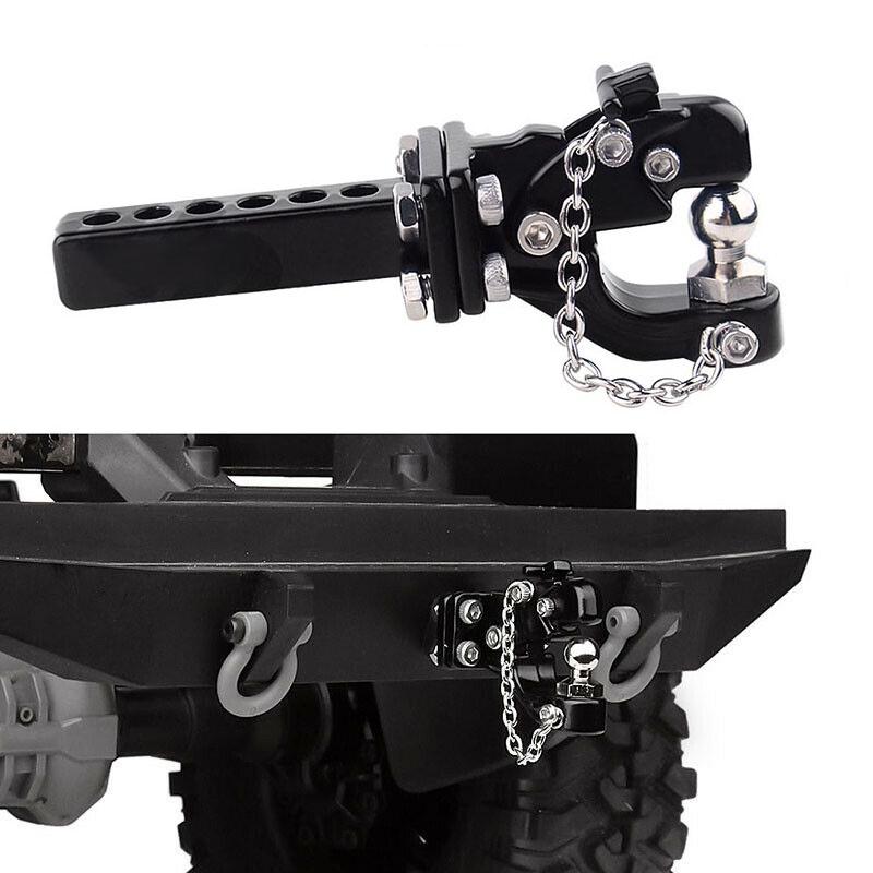 Reliable Adjustable Drop Hitch Receiver With Decorative Chain For 1/10 Rc Axial Scx10 Traxxas Trx4