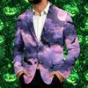 Men's Business Casual Corduroy with Halloween Print for Parties