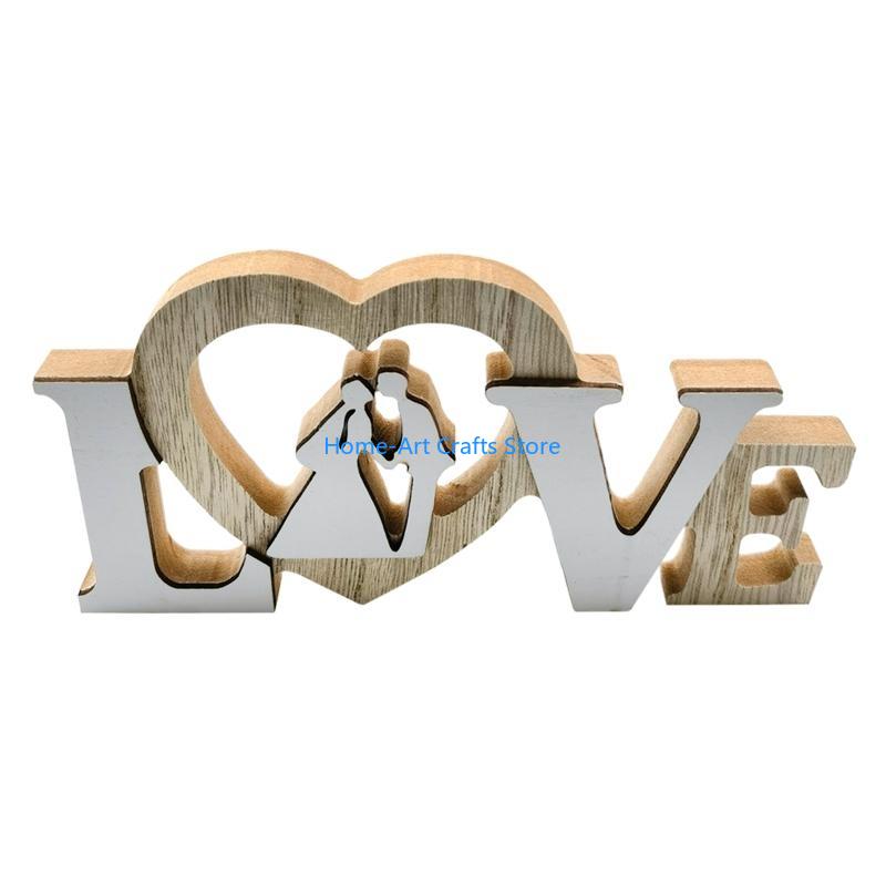 

Y3NA Ornament Gift Fine Hand Crafts Tabletop Home LOVE Words