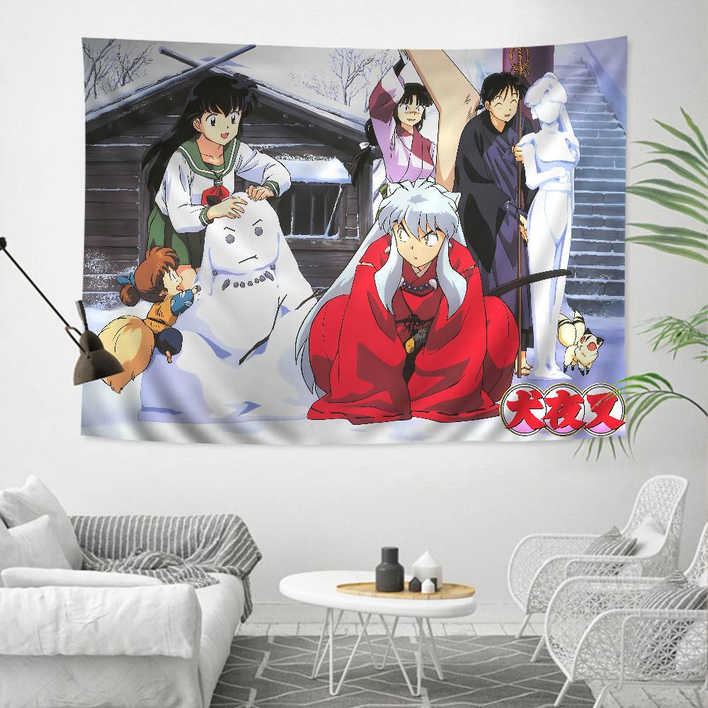Cartoon Inuyasha Hippie Wall Hanging Tapestries For Living Room Home Dorm Decor Art Home Decor