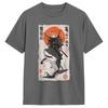 Ukiyoe Art Japanese Cat Riding T Shirt Unisex Pure Cotton Fashion Male Tshirts O Collar Tee Shirt Short Sleeve Clothing Present