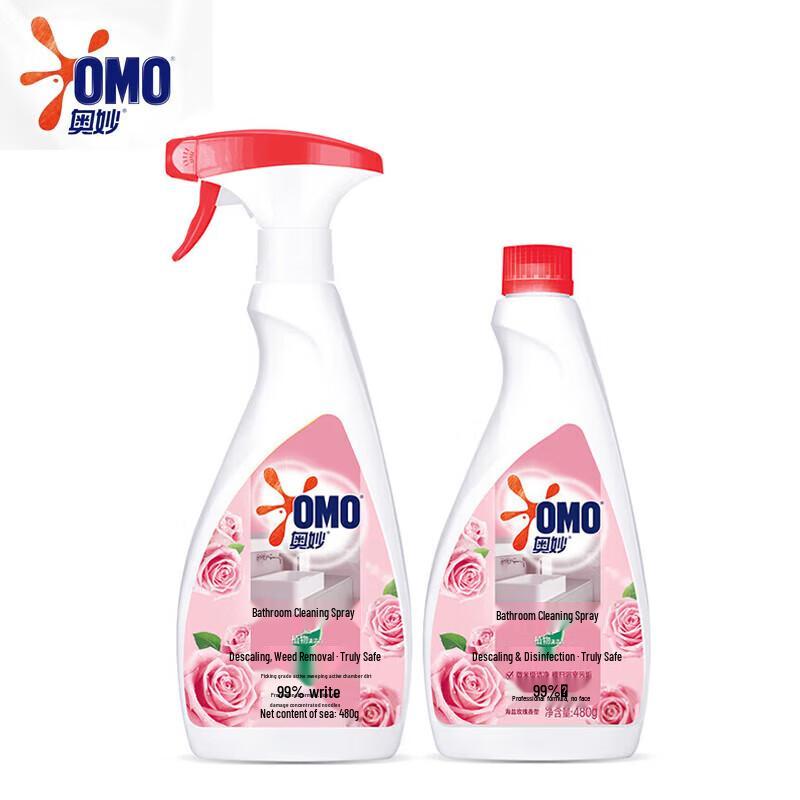 OMO Bathroom Cleaning Spray - Sea Salt Rose Scent Twin Pack