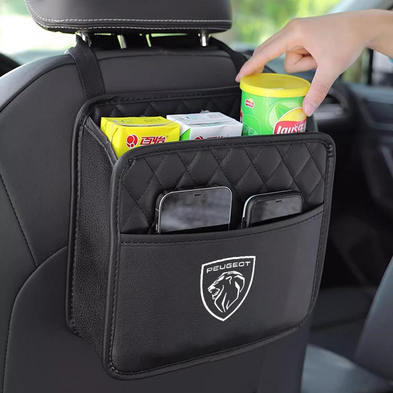 Car Backseat Storage Box Protector Hanging Organizer Bag For Peugeot 5008 508 408 4008 308 3008 208 2008 Landtrek Rifter 301 108