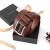 [SENDEFN] Men's Genuine Leather Belt - Suitable for Business, Hiking, Work, Sports, and Casual Wear - Gift Idea - Adjustable Size