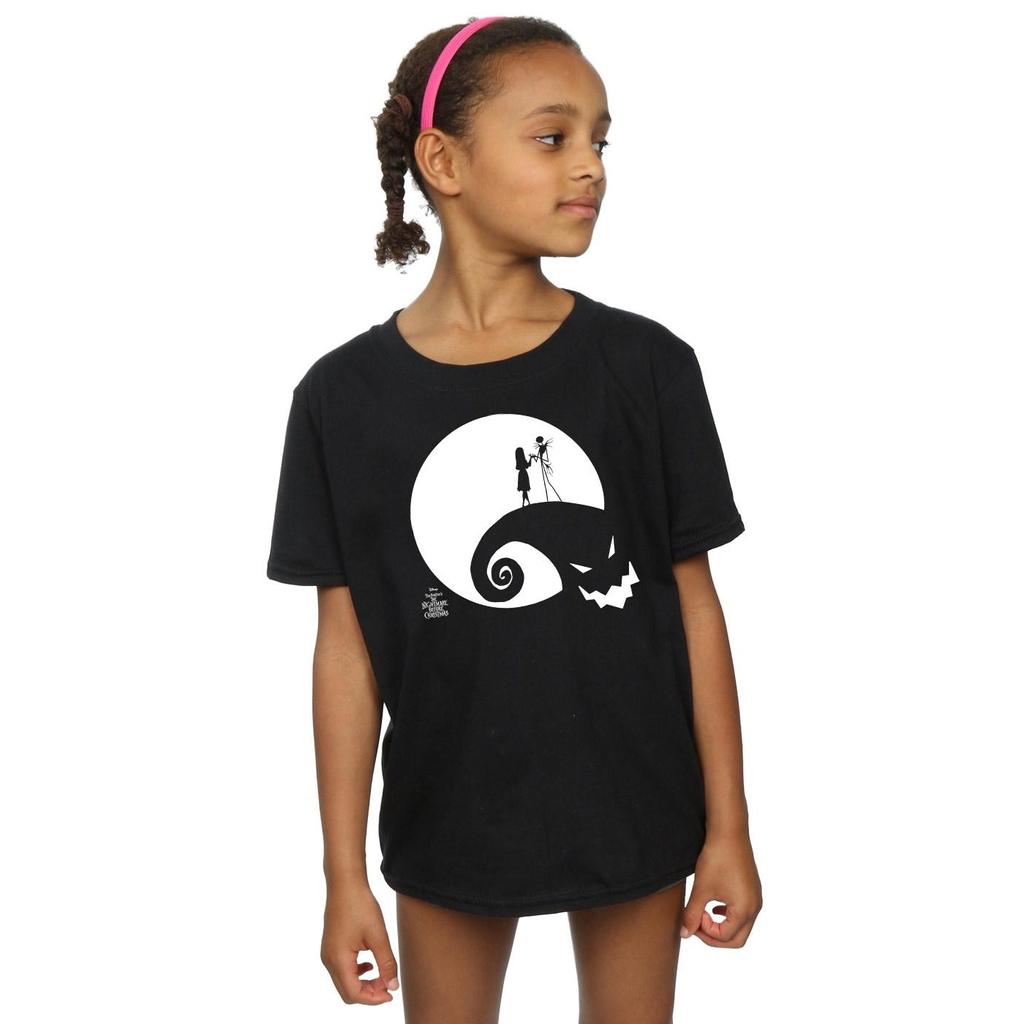 Disney Girls Nightmare Before Christmas Moon Oogie Boogie Cotton T-Shirt