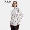 Women's Floral Print Long-Sleeved Shirt