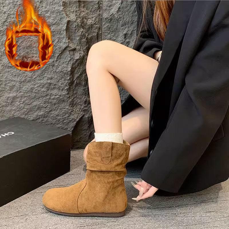 Zomšiniai kasdieniai batai moterims, madingi aulinukai, trumpi užmaunami plokščiapadžiai batai, retro, universalūs, minkštapadžiai, moteriški batai