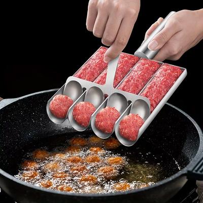 Easy-Release Non-Stick Meatball Maker Set Manual Meatball Spoon for Effortless Fish Balls-Ideal Kitchen Tool for Home Cooking