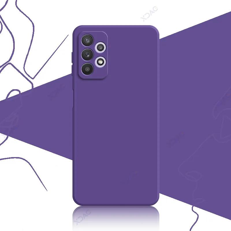 Luxury Square Liquid Silicone Case for Samsung Galaxy A32 4G 5G SamsungA32 360 Soft Phone Back Cover Armor Shield Coque