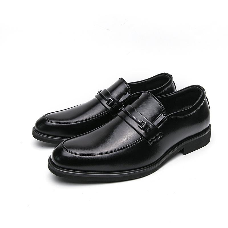 Men's Plus Size Leather Loafers: Versatile British Slip-On Shoes for Business, Formal Wear, Weddings, and Grooms
