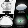 OLEVS Men's Watches Casual Fashion Original Brand Quartz Wristwatch for Man Waterproof Leather Strap Simple Trend Dress Date
