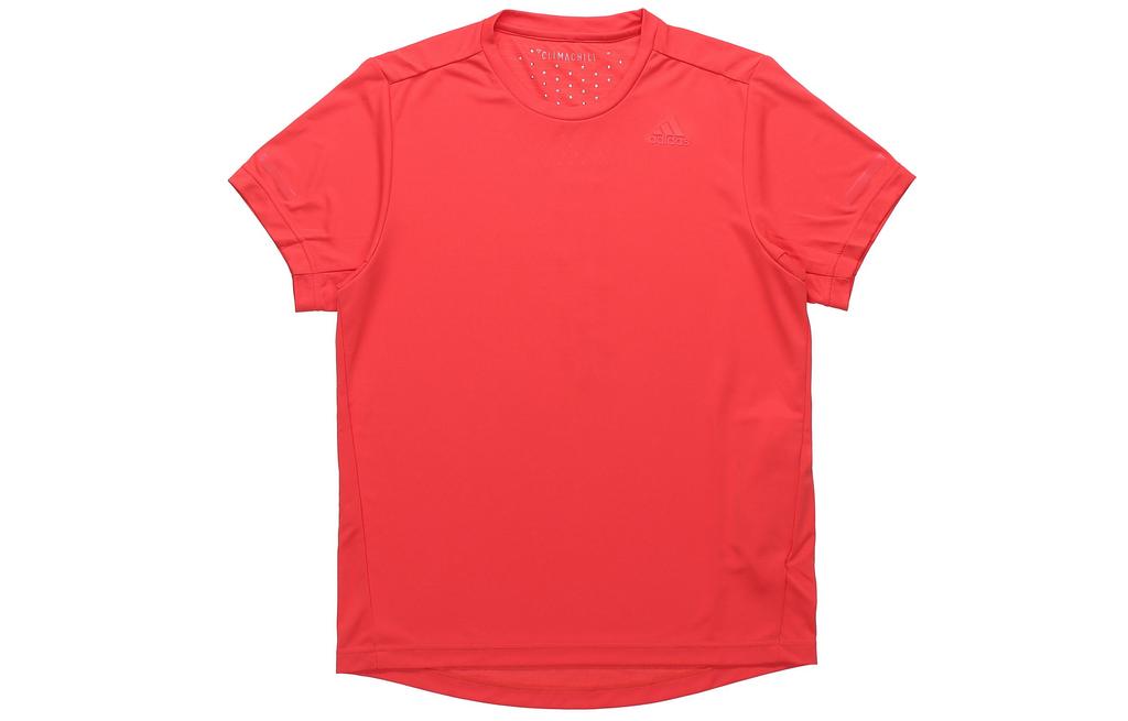 adidas T Shirts Men's Red Crew Neck Moderate Straight Fit EI6397