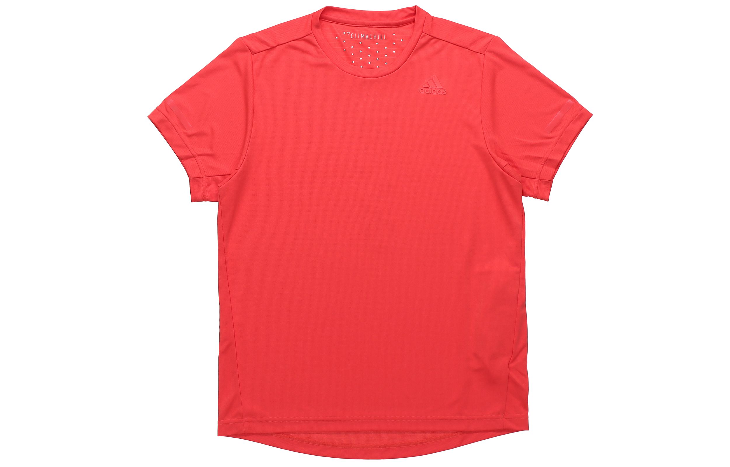

Adidas T Shirts Men s Red Crew Neck Moderate Straight Fit EI6397 XS