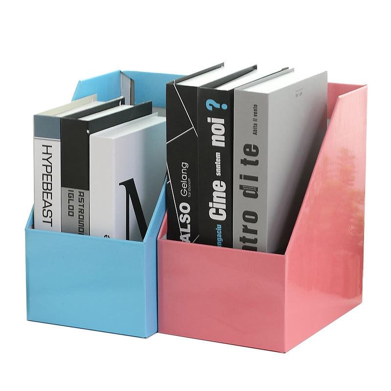 Waterproof Paper Desktop File Organizer 2 Pcs Blue Expandable Document Holder Office Supplies