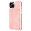 BF28 For iPhone 15 Kickstand Case Matte PU Leather Coated TPU Phone Cover with Card Holder
