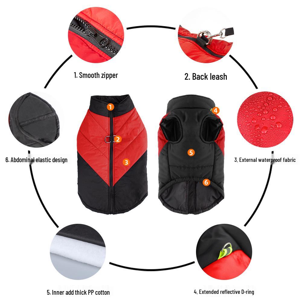 Warme Herbst-/Winterhunde Weste - Verdickte Baumwoll-Haustierkleidung