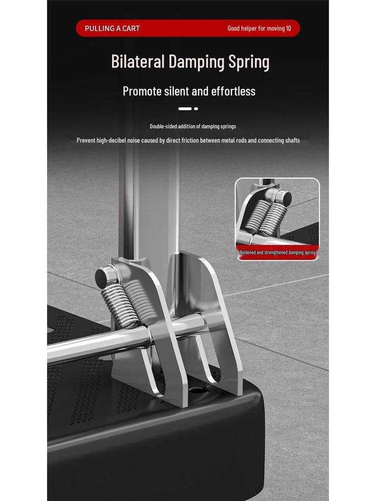 Compact Folding Flatbed Trolley: Silent, Portable Hand Truck for Household or Express Use