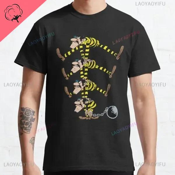 Kreslené tričko Lucky Luke Daltons Retro Tričko Grunge Pánské Oblečení Harajuku Anime Tričko Ropa Hombre Roupas Masculinas Trička