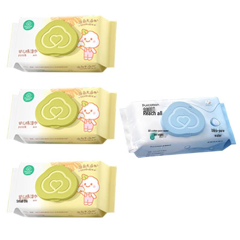 PurCotton Gentle 100% Cotton Baby Wipes