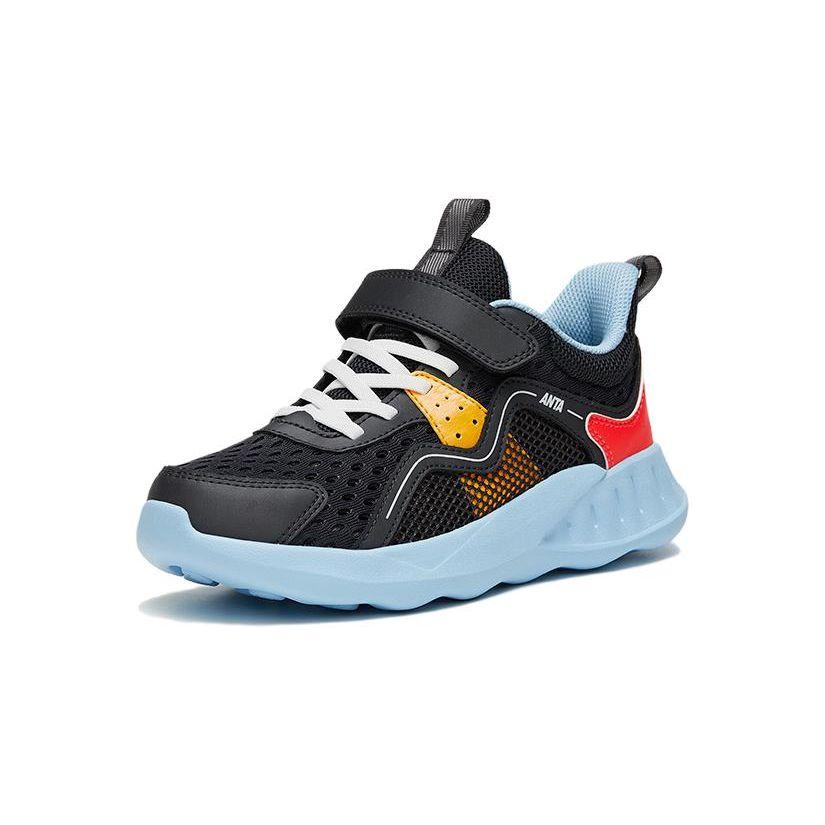 Anta Antiskid Wear-Resistant Low-Top Running Shoes Kids Sneakers Black Blue A312325523J-1