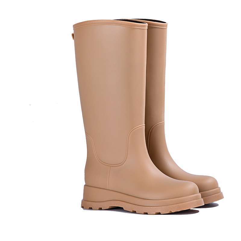 Japonské vysoké holínky dámská móda svrchní oděv protiskluzové, vodotěsné a oděruvzdorné integrované gumové boty kuchyňské dlouhé holínky měkká podrážka