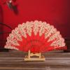 Folding Plastic Gold Powder Craft Hot Stamping Photo Prop Tool Hand Held Fan Folding Fan Dance Fan