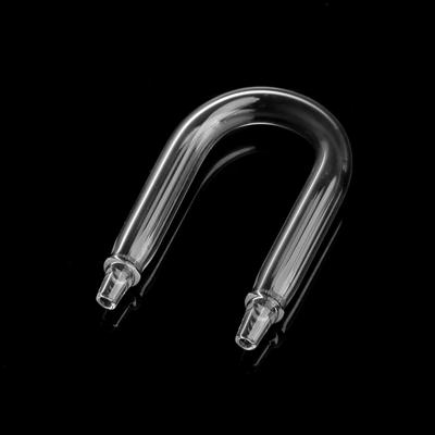 Connettori in vetro per tubi dell'aria per acquario, a forma di U, per pesci, tubo dell'aria in metallo per acquario, diametro interno di 4 mm. Tubo flessibile per linea d'aria
