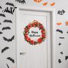 Partyzubehör für Zuhause Halloween-Kranz Wandaufkleber, Glückliche Girlande Aufkleber, Retro Herbstkürbis Einfach Abziehbar und Aufklebbar Wandbilder & Rose Wasserdicht