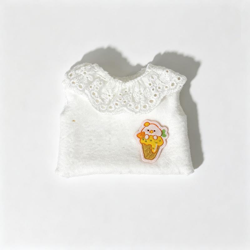 10cm Mini Doll Cotton T-Shirt - Trendy Short Sleeve Top Accessory
